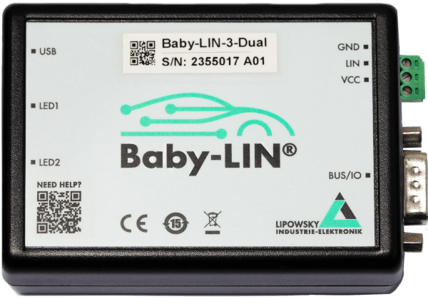 Baby-Lin-3-Dual: LIN-Bus simulation device with USB interface
