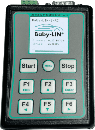Baby-LIN-3-RC: LIN & CAN Bus simulation device with Display and Keypad, possible replacment for Canister